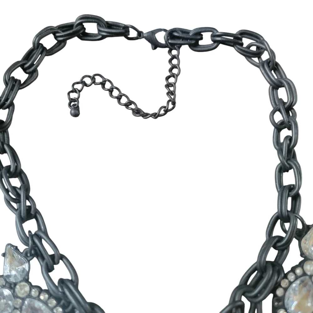 Black Crystal Gothic Necklace